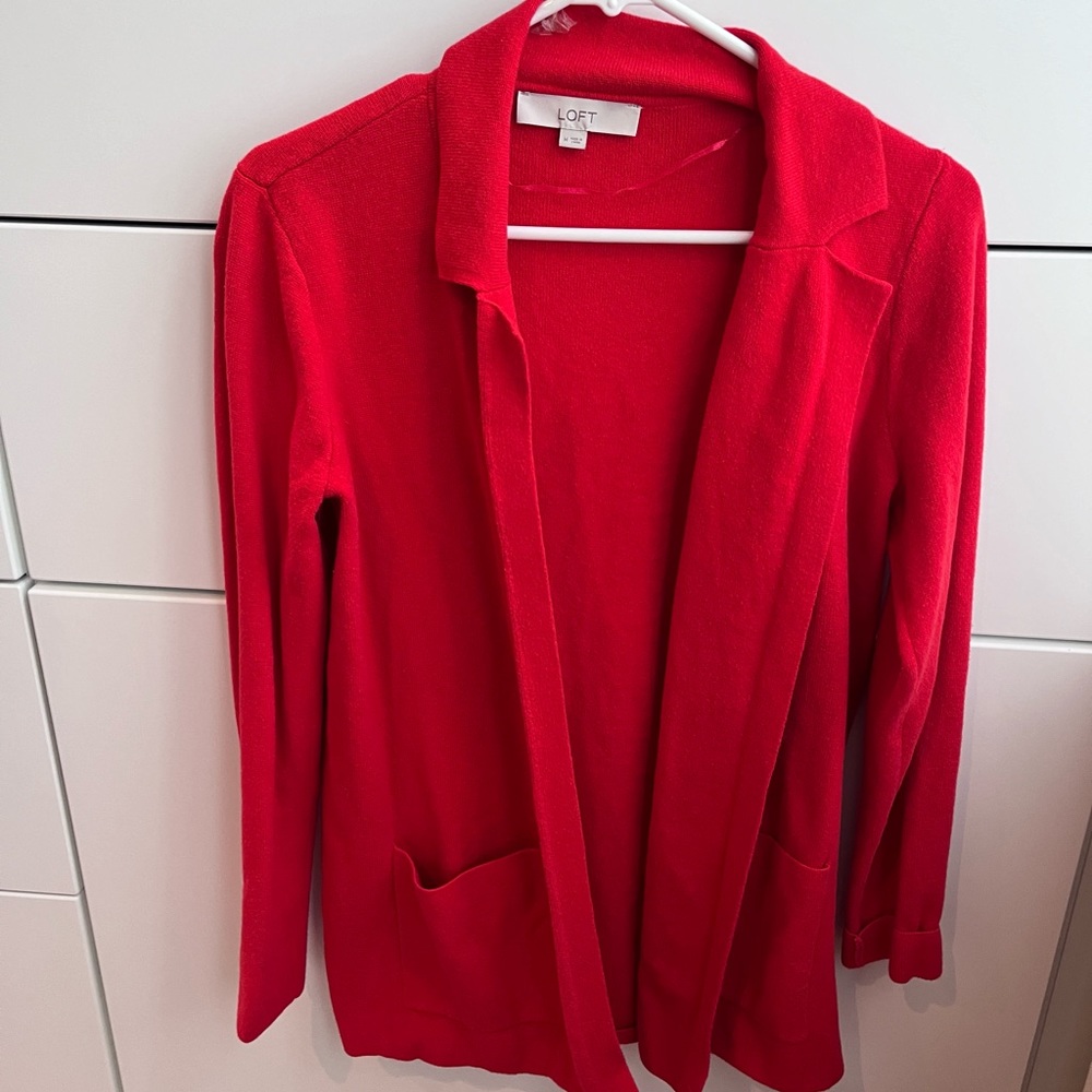 Red Sweater Blazer